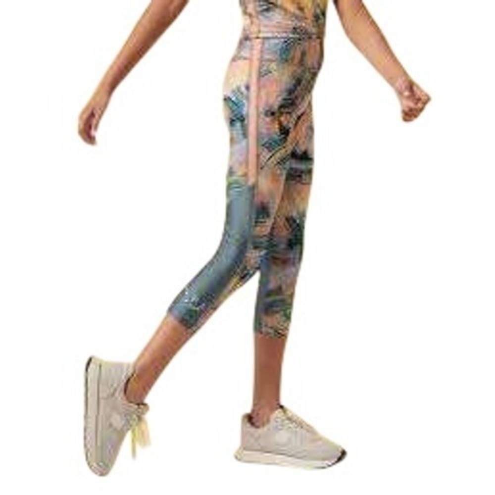 Athleta Girl Simone Biles ChitChat Capri Girl Leggings AbstractPrint Size M 8-10